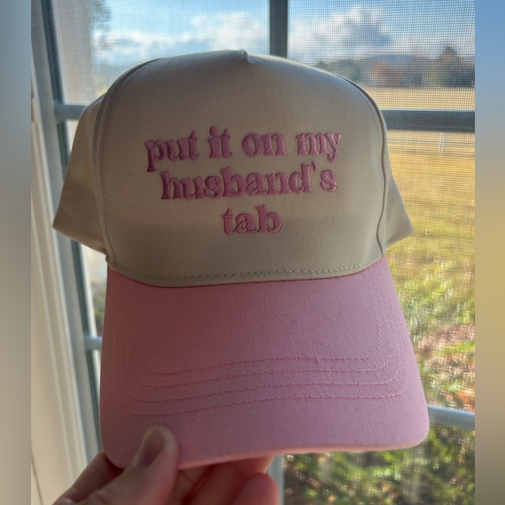‘Put It On My Husband’s Tab’ Trucker Hat 💖